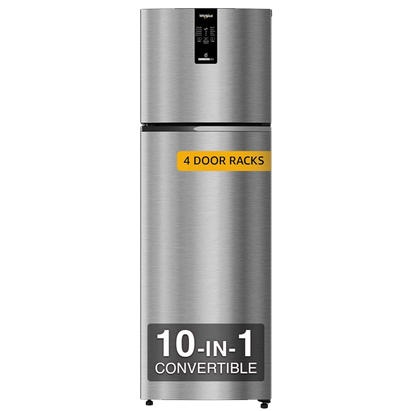 Whirlpool Intellifresh Pro 308L 2 Star Convertible Frost Free Double Door Refrigerator (Gravity Black, IFPROINVCNV355GRB2SY)
