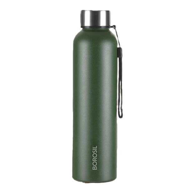 Borosil 1L Laguna Stainless Steel Water Bottle (Green, BRSWBLAGUNA1L)