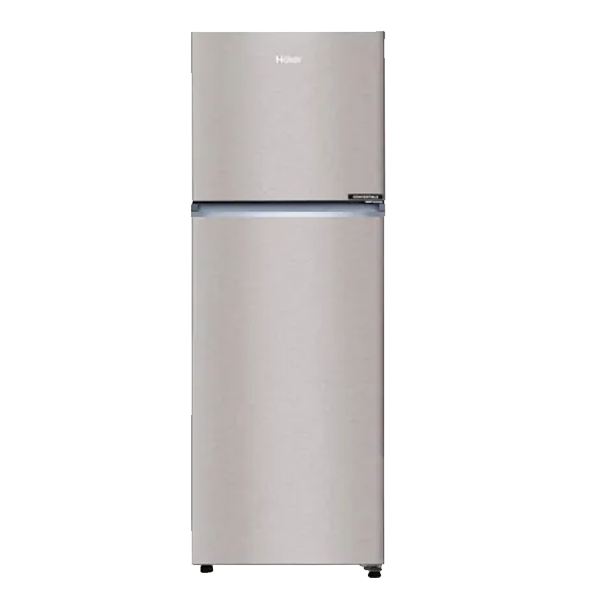 Haier 240L Frost Free Double Door Refrigerator Flat Door (Brushline Silver, 2 Star, HRF2902IBBSA)