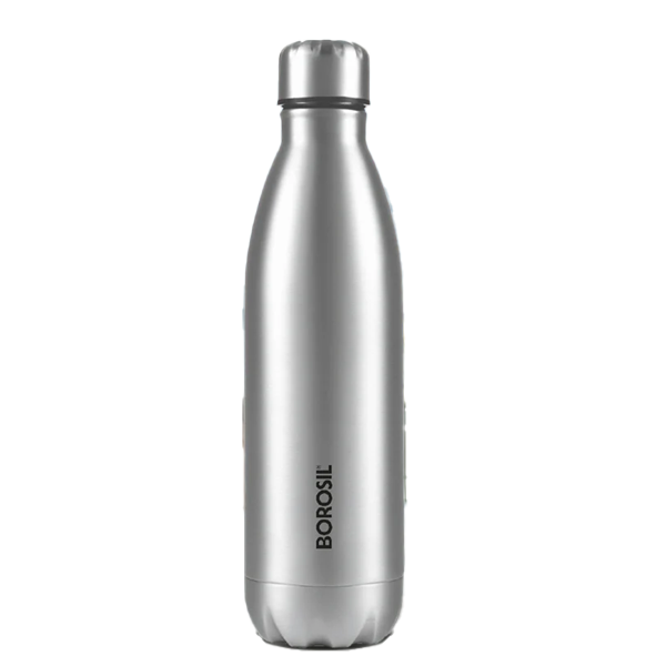 Borosil 1L Hydra Bolt Single Wall Stainless Steel Water Bottle (BRSWBSS1L)