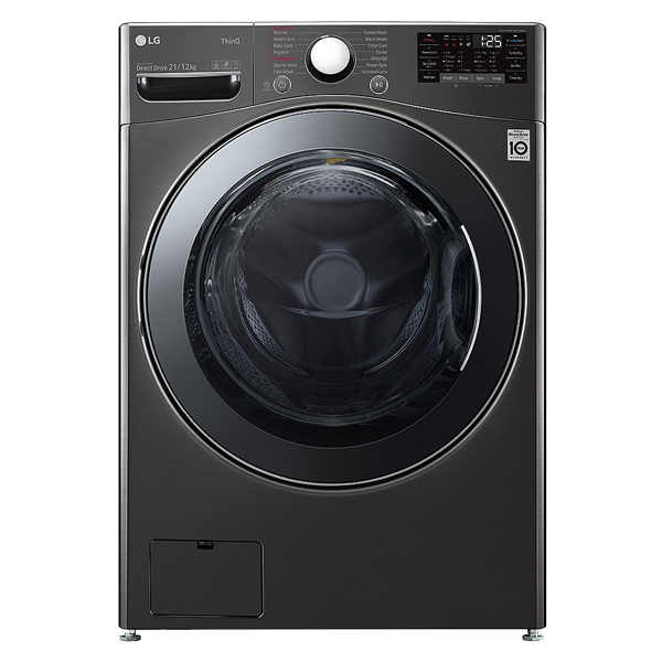 LG 21.0kg/12.0kg Washer Dryer with Steam™ & TurboWash™ Fully Automatic Front Load Washing Machine (FHD2112STB)