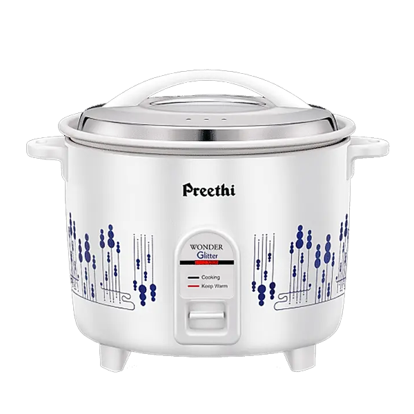 Preethi Glitter E 1.8 Ltr Rice Cooker (Double Pan, WARMERDP1.8L)