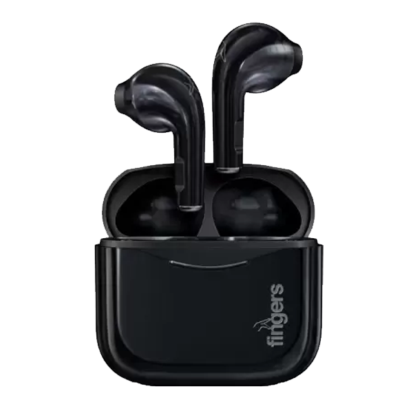 Fingers Blackbeats Wireless in Ear Earbuds with ‎Built-in Mic (Piano Black, FINGTWSPBLACKBEATS)