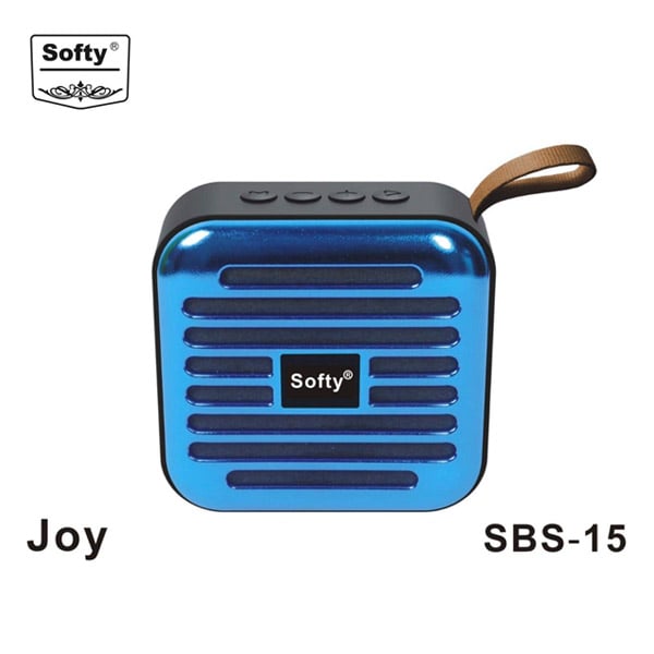 SOFTY SBS-15 Joy Wireless Bluetooth Speaker with (USB Pen Drive, Memory Card, FM, MIC) Option - Blue (SOFTYBTSBS15JOY)