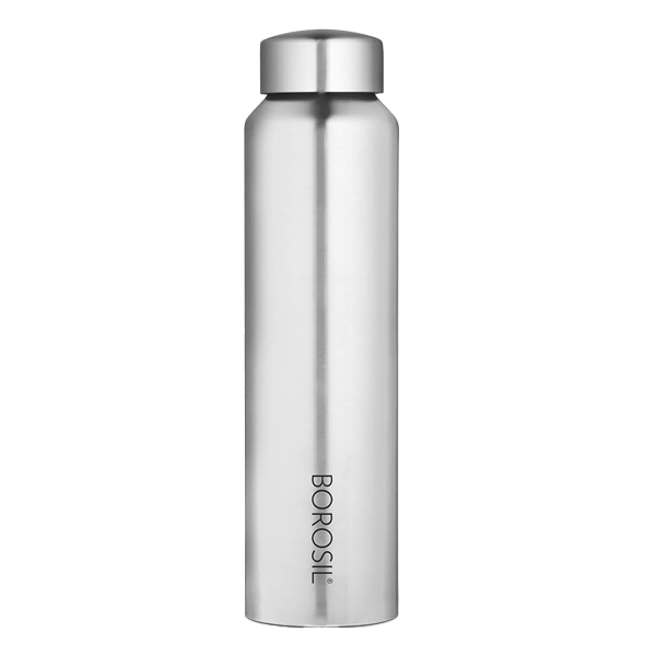 Borosil Stainless Steel Aquaslim 1000 ML Vacuum Insulated Water Bottle (Silver, BRSWBAQUASLIM1L)