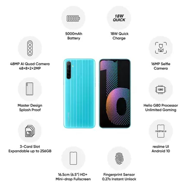 realme narzo 10 front camera price