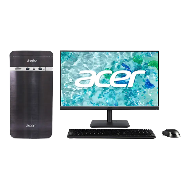 Acer Aspire DT TC-1760 Intel H610 Core i5-12400 Processor Desktop (Windows 11 Home/ 8 GB/ 512 GB SSD/Intel UHD Graphics) with 23.8" Display, Black (ACERDTASPIREUD33CSI0)