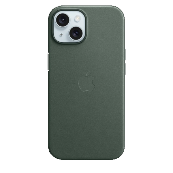 Apple iPhone 15 FineWoven Case with MagSafe - Evergreen (IP15FWMSEGMT3J3)