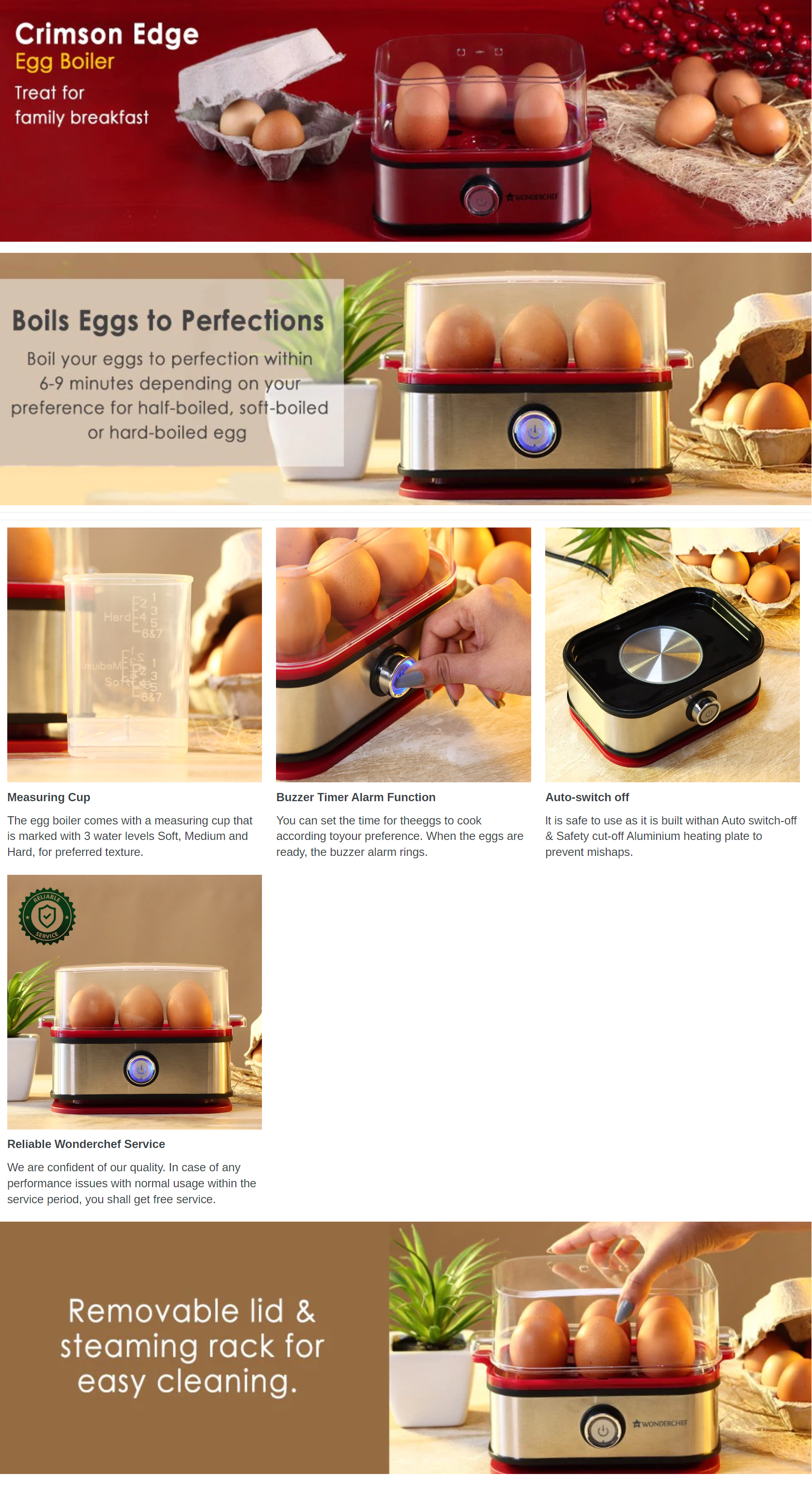 Wonderchef Egg Boiler  Kitchen Appliance Online