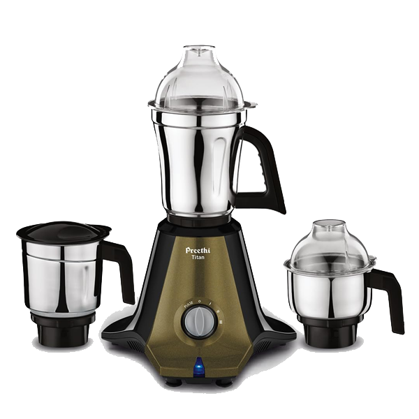 Preethi Titan Mixer Grinder for Kitchen (3 Jars 1000W Mixie, Black (MG-283) Plastic, TITAN1000W)